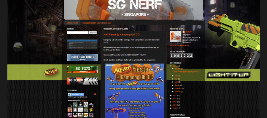 SG Nerf Website