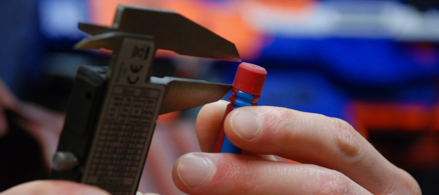 BOOMco Dart Tip Being Measured
