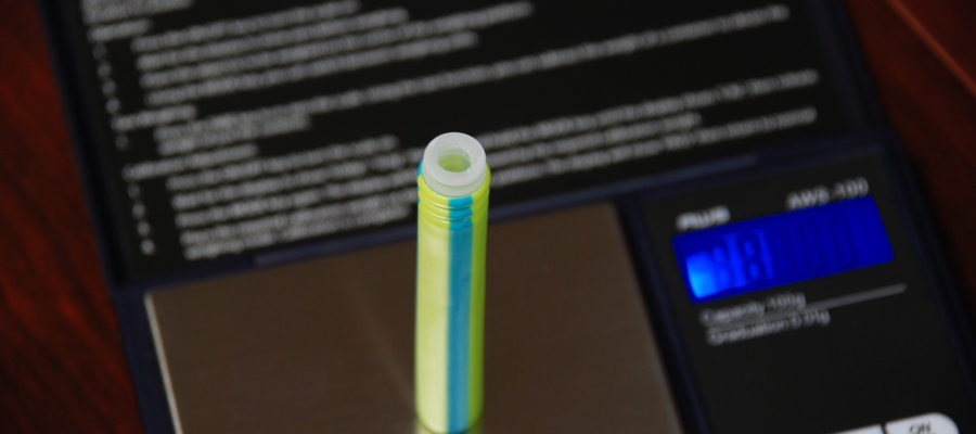 BOOMco Dart without tip being weighed