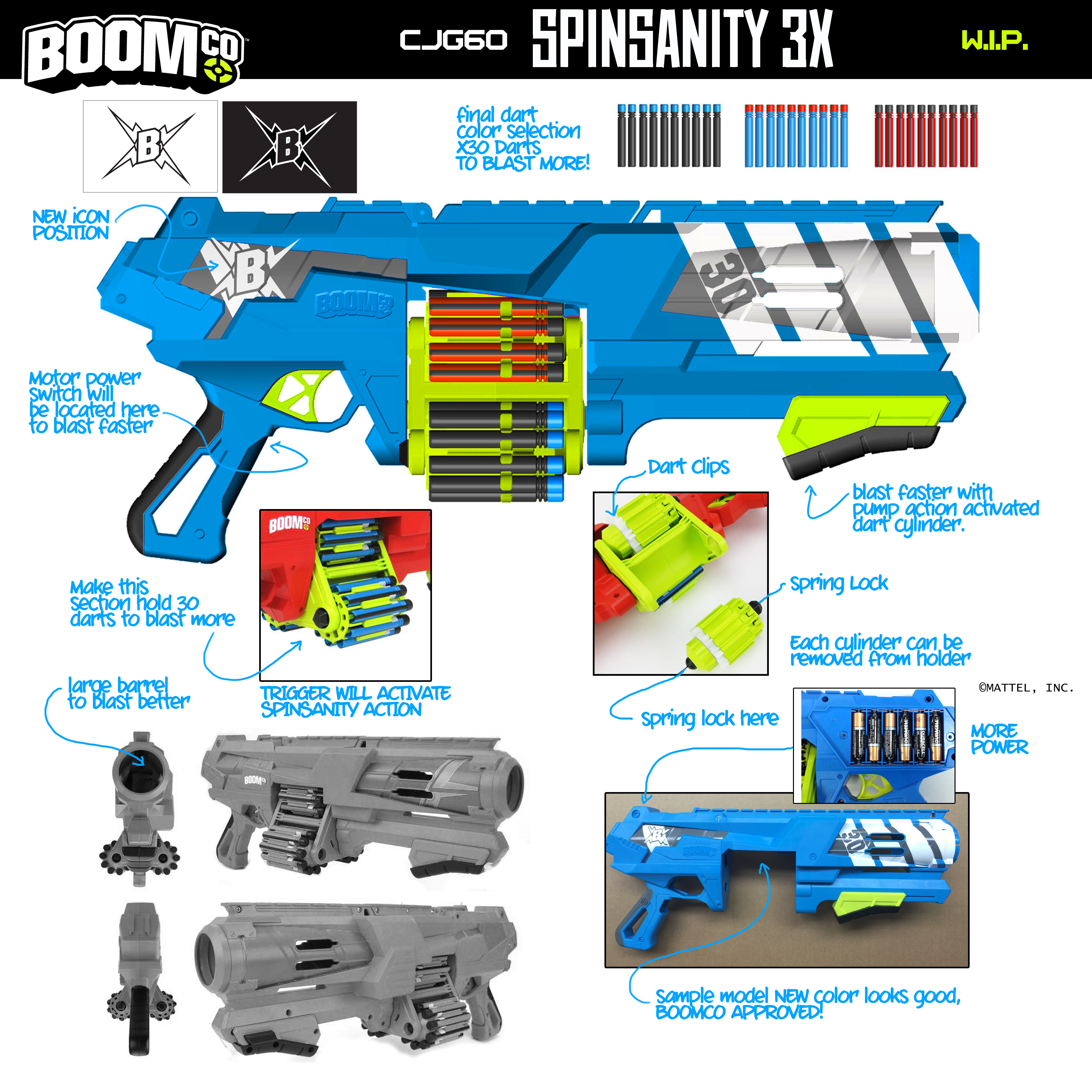 Details about   BOOMco Ultra Rapid Reload! SPINSANITY 3X Blaster 3 Times Firepower 