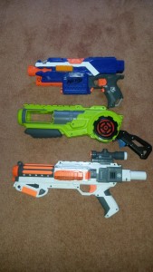 Breakflip next to a Stryfe and Stormtrooper Deluxe Blaster.