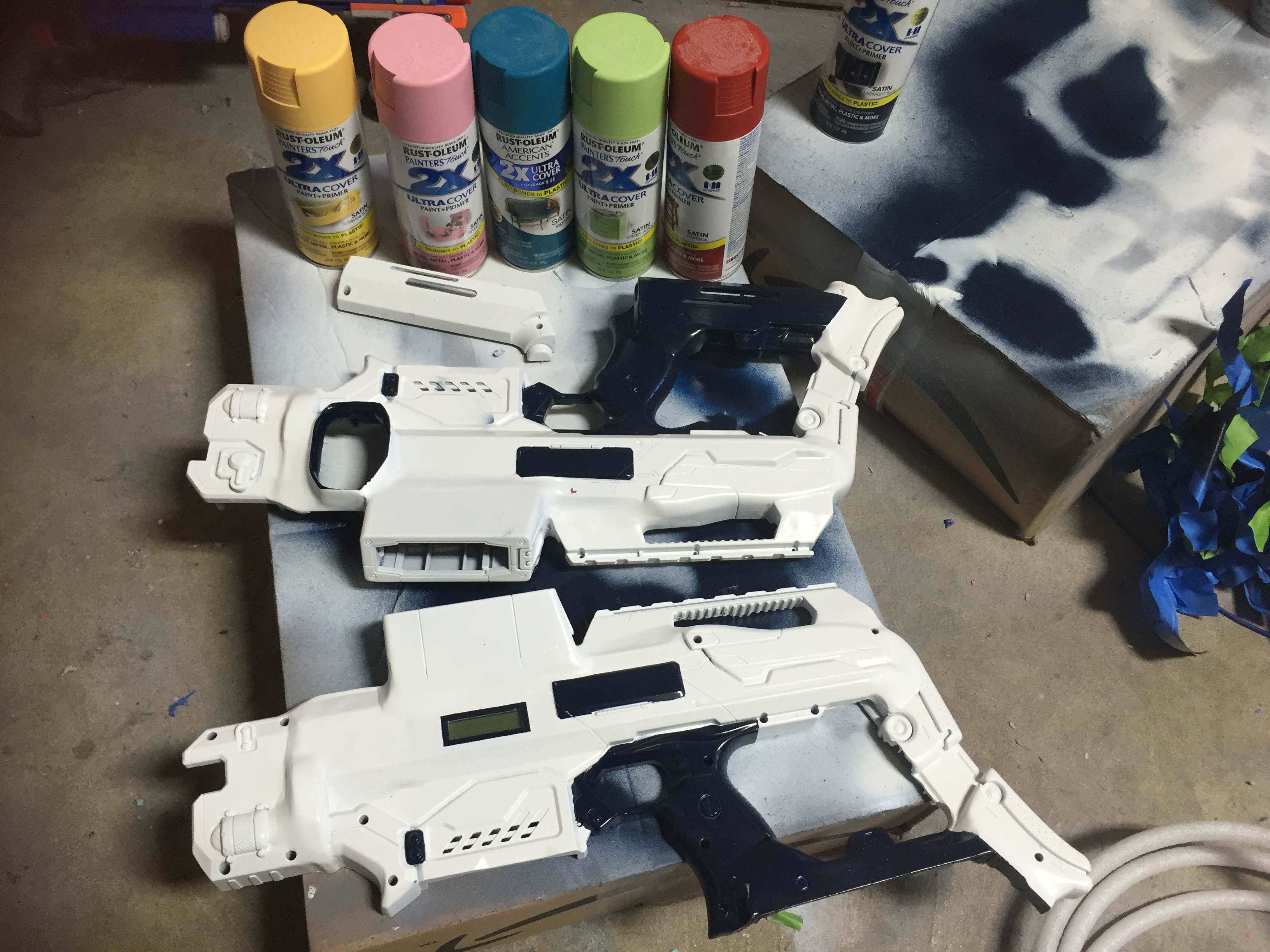 Nerf Longshot CS6 Custom, Multi-layered paint job with agin…