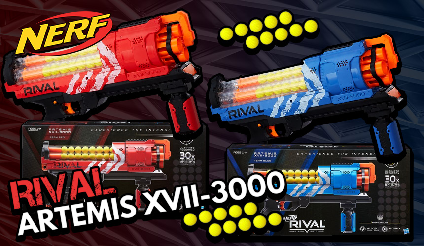 Nerf News RIVAL Artemis XVII 3000 Blaster Spotted Blaster Hub