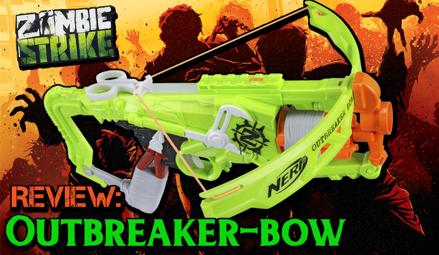 Nerf Outbreaker Crossbow Zombie Strike Blaster Boy's 16\" Green...