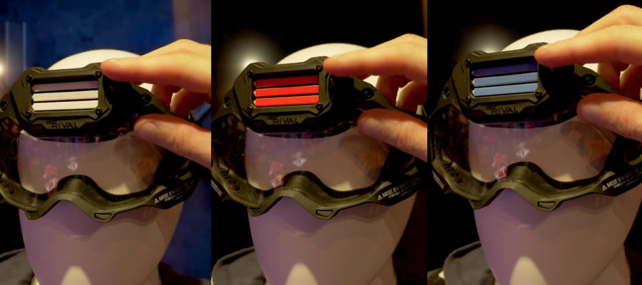 rival goggles red white blue