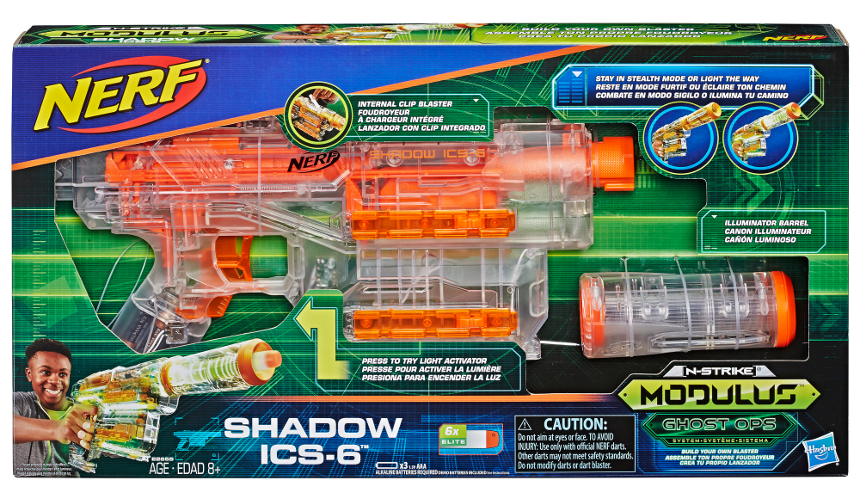 NERF Modulus Ghost Ops Shadow ICS-6 