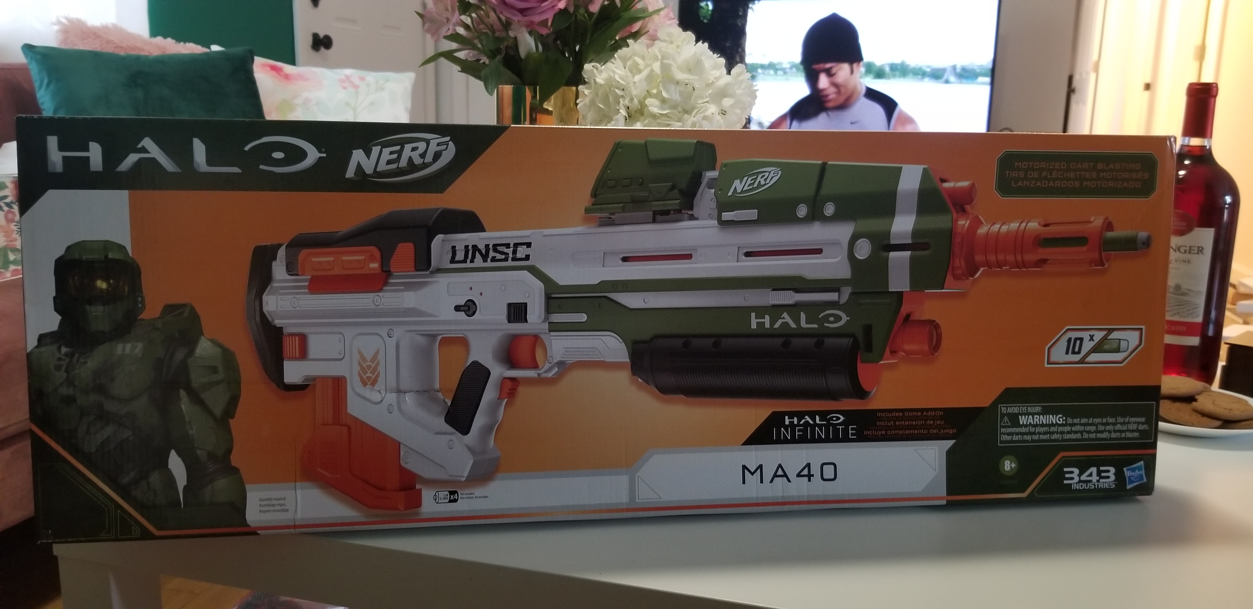 【サイズ】 Nerf Halo MA40 Motorised Dart Blaster Includes Removable 10-Dart ...