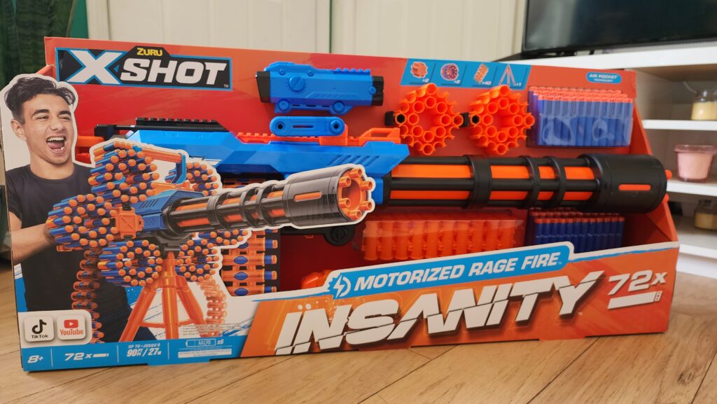 X-Shot Insanity Motorized Rage Fire Blaster - 72 Darts Included